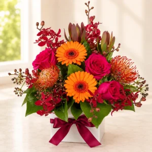 bright native flower box.
